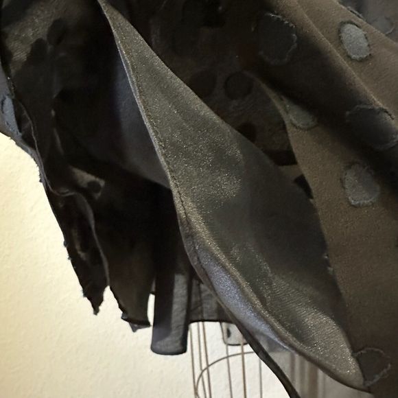 AJE La Piscine Mini Dres Blacks Puff Sleeve Bow Back Party Formal Goth NWT - Picture 8 of 16